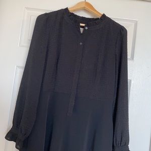 Loft black long sleeve dress